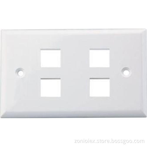 Flush Mount Wall Plates RJ45 Module Network Keystone Jack 2
